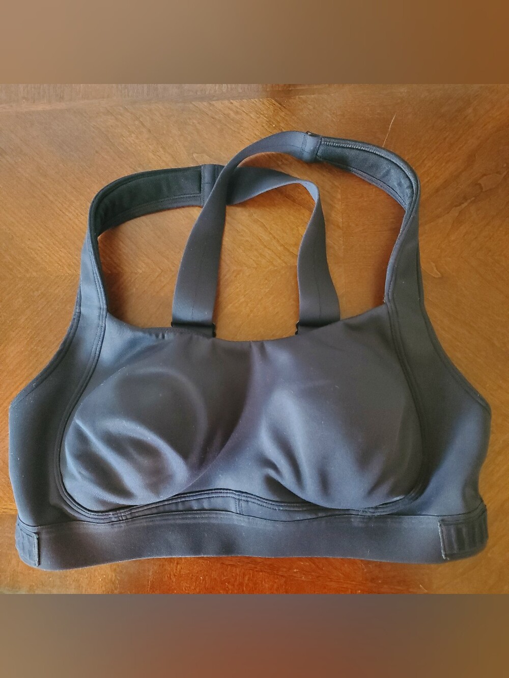Free People Make A Move Sports Bra Medium Black Molded Cup Adjustable crisscross